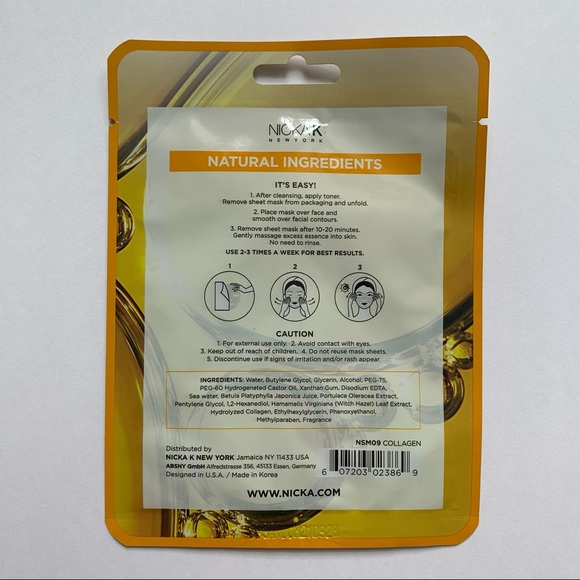 8 pack sheet face masks hydrate brighten renew personal care skincare spa new - Picture 6 of 11